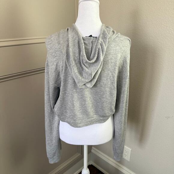 mmmmmm Be Kind Graphic Gray Hoodie Pullover Sweatshirt Womens Size L - Picture 3 of 5